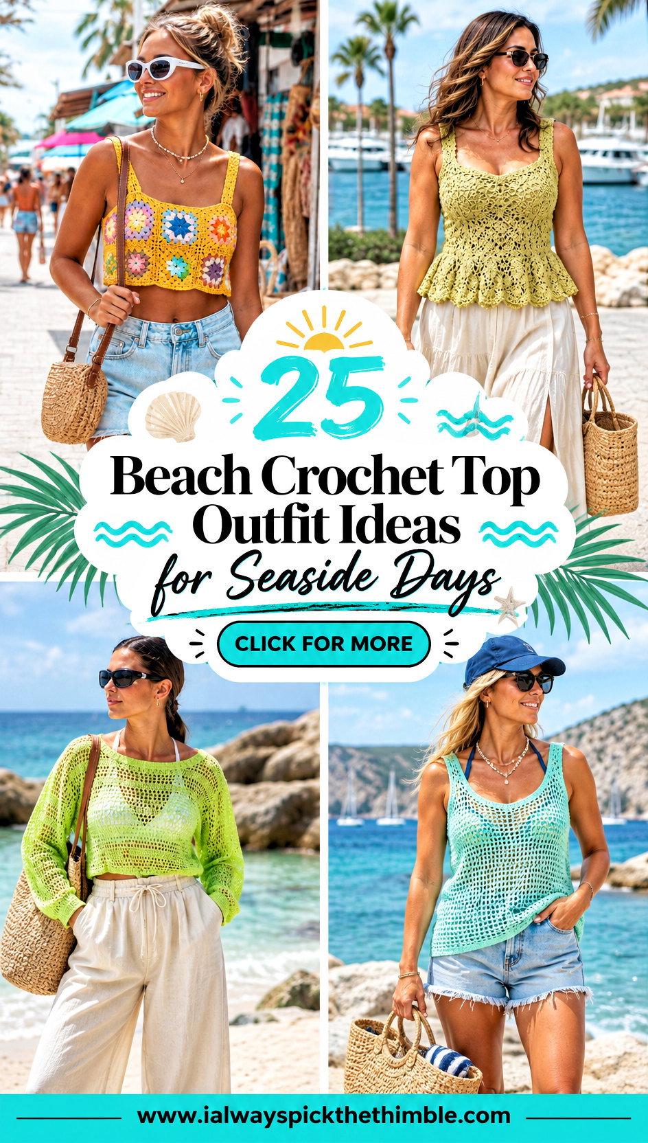 25 Beach Crochet Top Outfit Ideas for Seaside Days - 25 Beach Crochet Top Outfit Ideas for Seaside Days