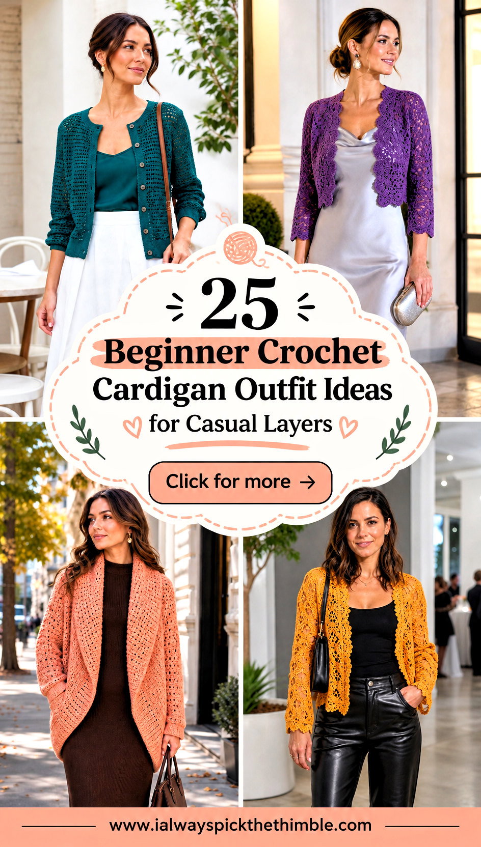 25 Beginner Crochet Cardigan Outfit Ideas for Casual Layers - 25 Beginner Crochet Cardigan Outfit Ideas for Casual Layers