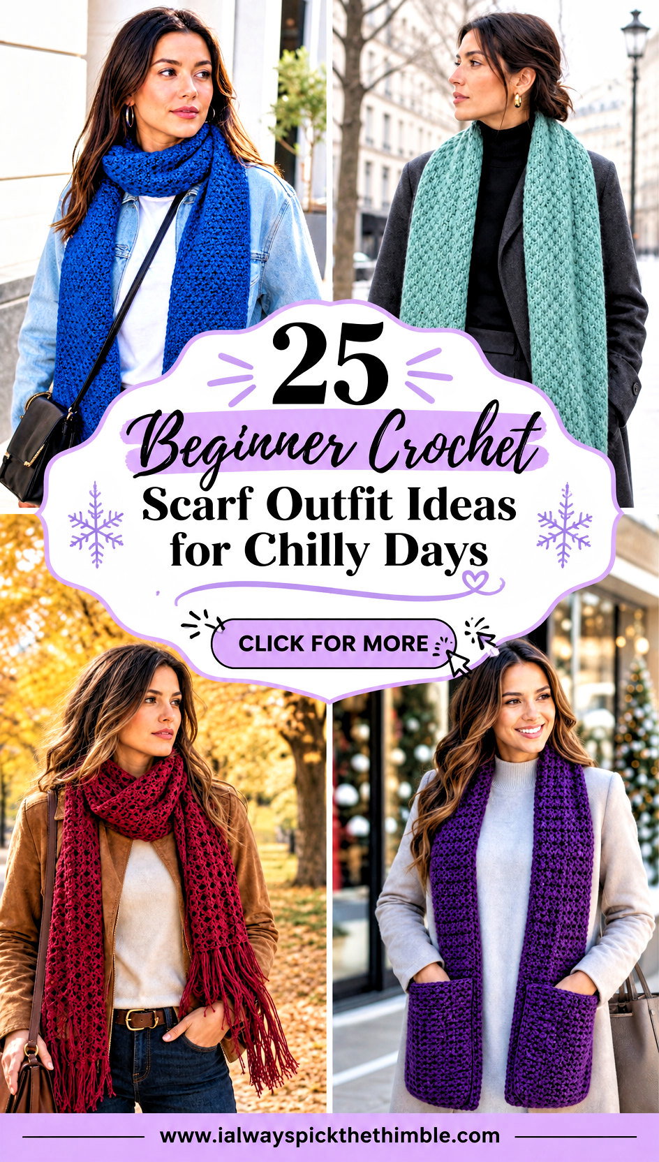 25 Beginner Crochet Scarf Outfit Ideas for Chilly Days - 25 Beginner Crochet Scarf Outfit Ideas for Chilly Days