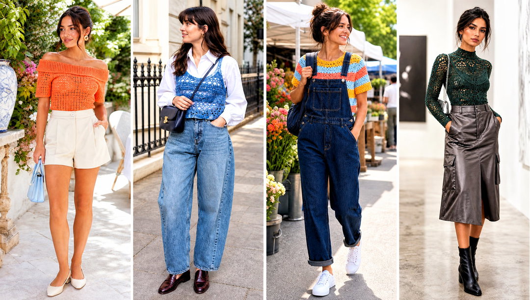 25 Belly Crochet Top Outfit Ideas for High-Waisted Jeans