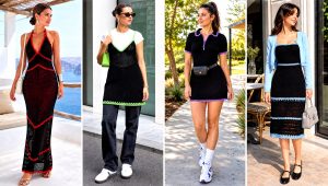 25 Black Crochet Dress Outfit Ideas for Summer Evenings