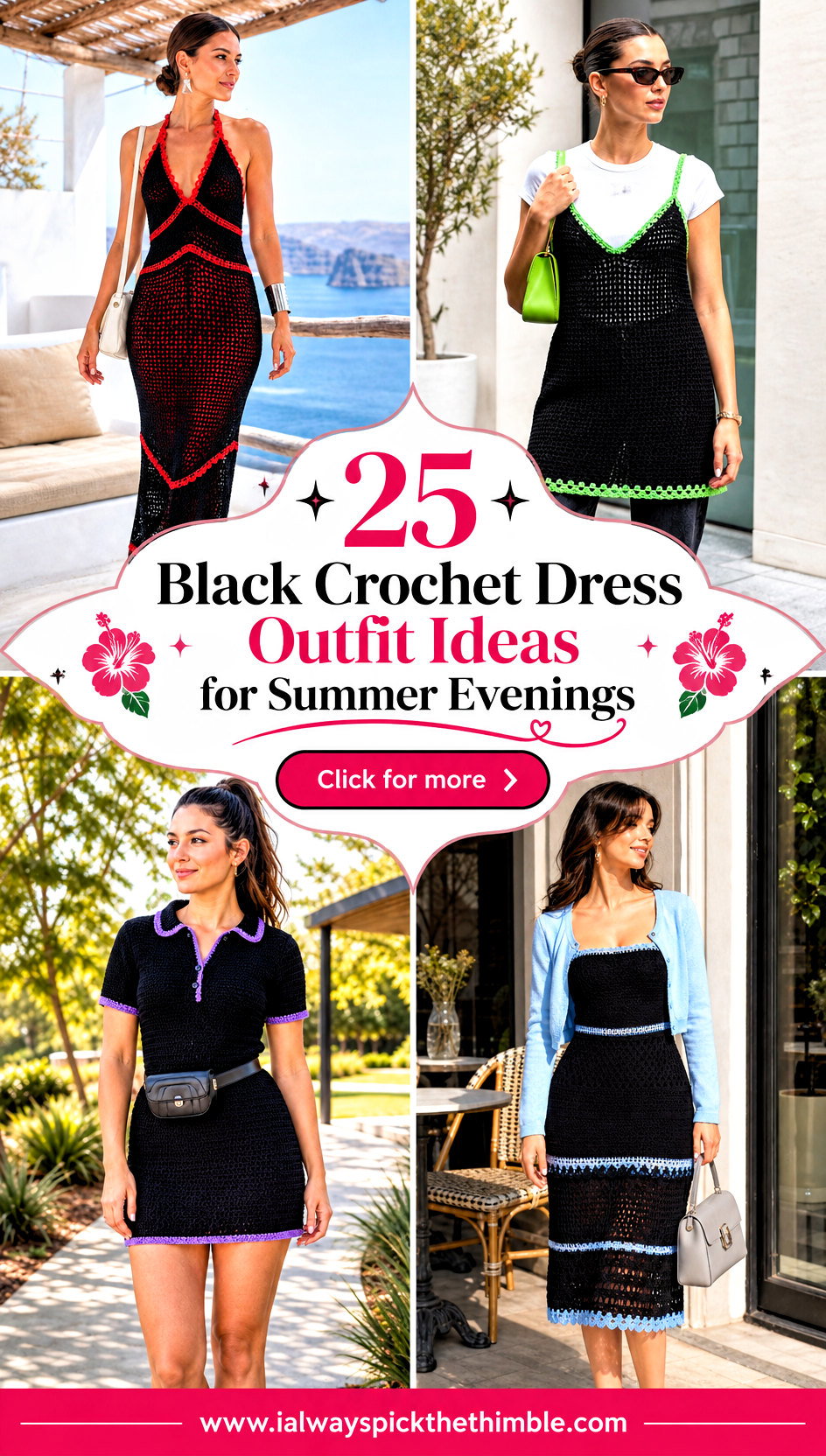 25 Black Crochet Dress Outfit Ideas for Summer Evenings - 25 Black Crochet Dress Outfit Ideas for Summer Evenings