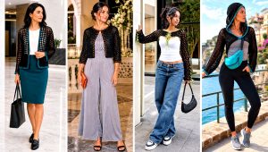 25 Black Crochet Shrug Outfit Ideas for Light Layering