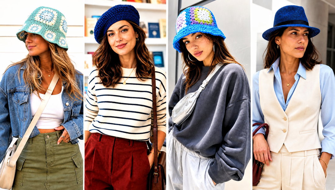 25 Blue Crochet Hat Outfit Ideas for Casual Winter Days