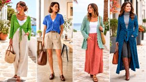 25 Boho Crochet Cardigan Outfit Ideas for Easy Layering