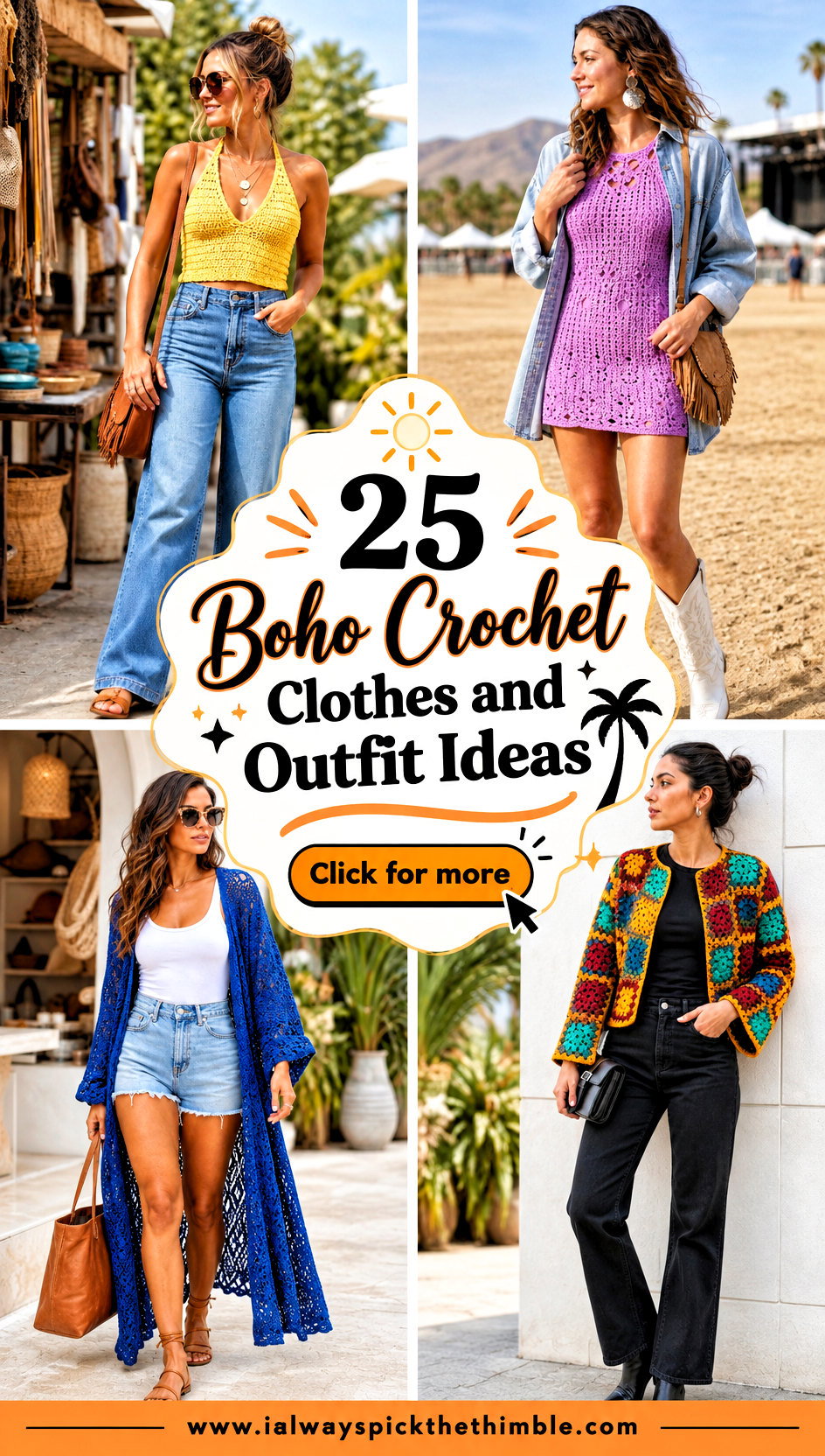 25 Boho Crochet Clothes and Outfit Ideas for Festival Days - 25 Boho Crochet Clothes and Outfit Ideas for Festival Days