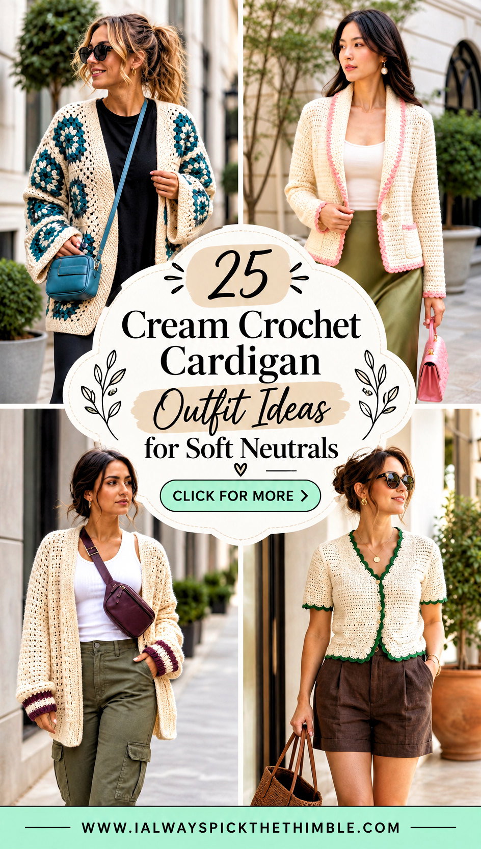 25 Cream Crochet Cardigan Outfit Ideas for Soft Neutrals - 25 Cream Crochet Cardigan Outfit Ideas for Soft Neutrals