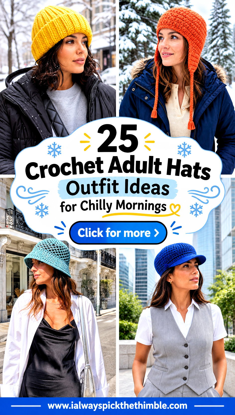 25 Crochet Adult Hats Outfit Ideas for Chilly Mornings - 25 Crochet Adult Hats Outfit Ideas for Chilly Mornings