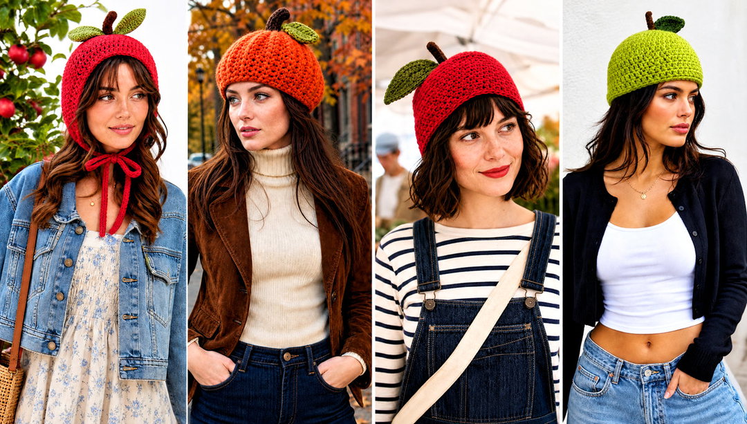 25 Crochet Apple Hat Outfit Ideas for Playful Fall Looks