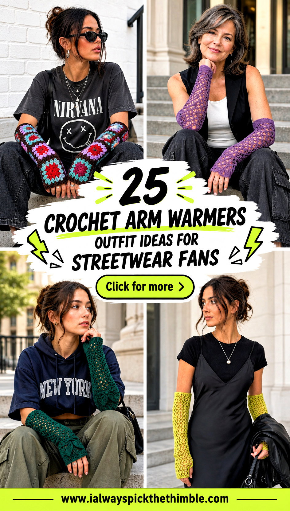 25 Crochet Arm Warmers Outfit Ideas for Streetwear Fans - 25 Crochet Arm Warmers Outfit Ideas for Streetwear Fans