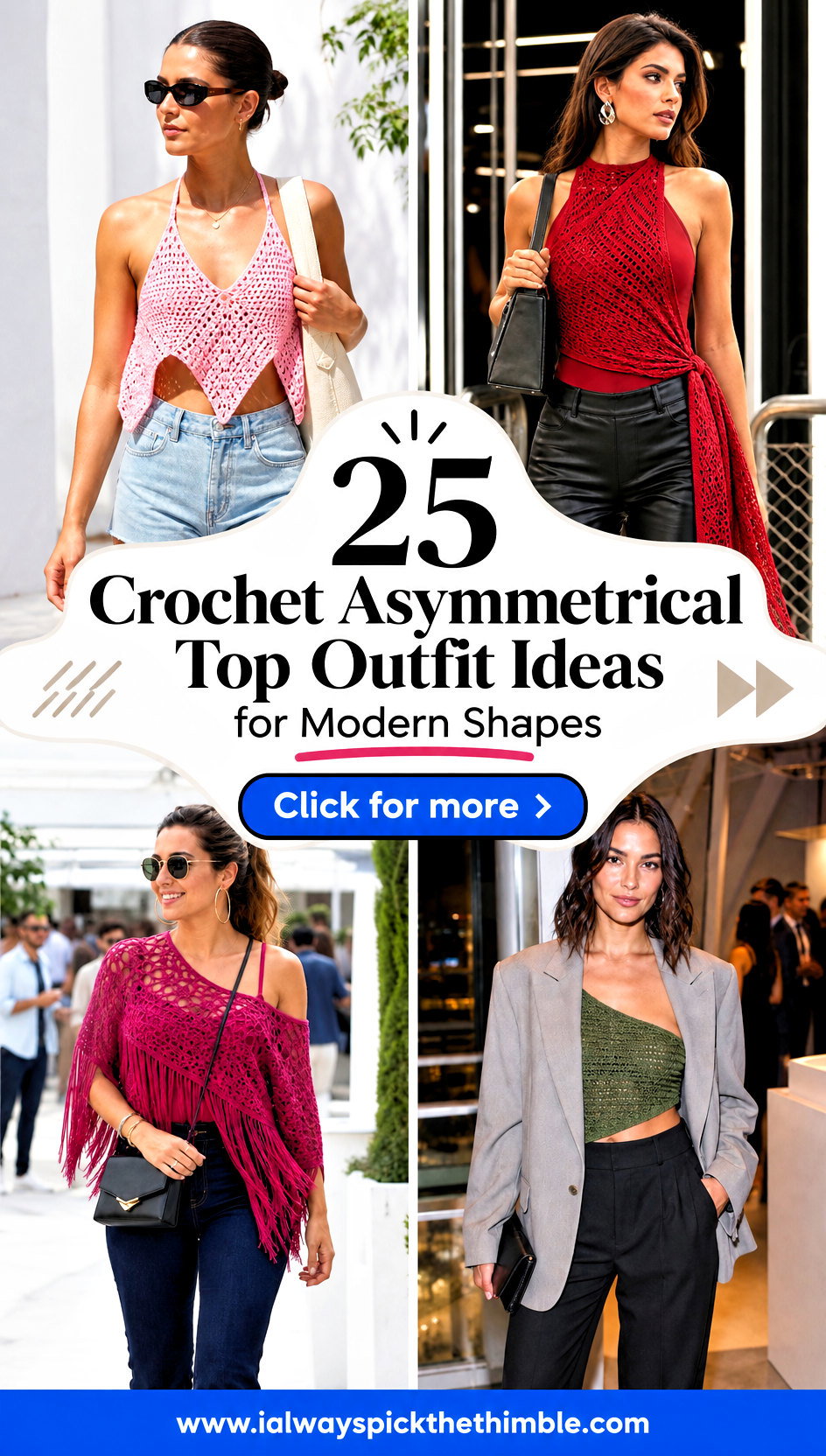 25 Crochet Asymmetrical Top Outfit Ideas for Modern Shapes - 25 Crochet Asymmetrical Top Outfit Ideas for Modern Shapes