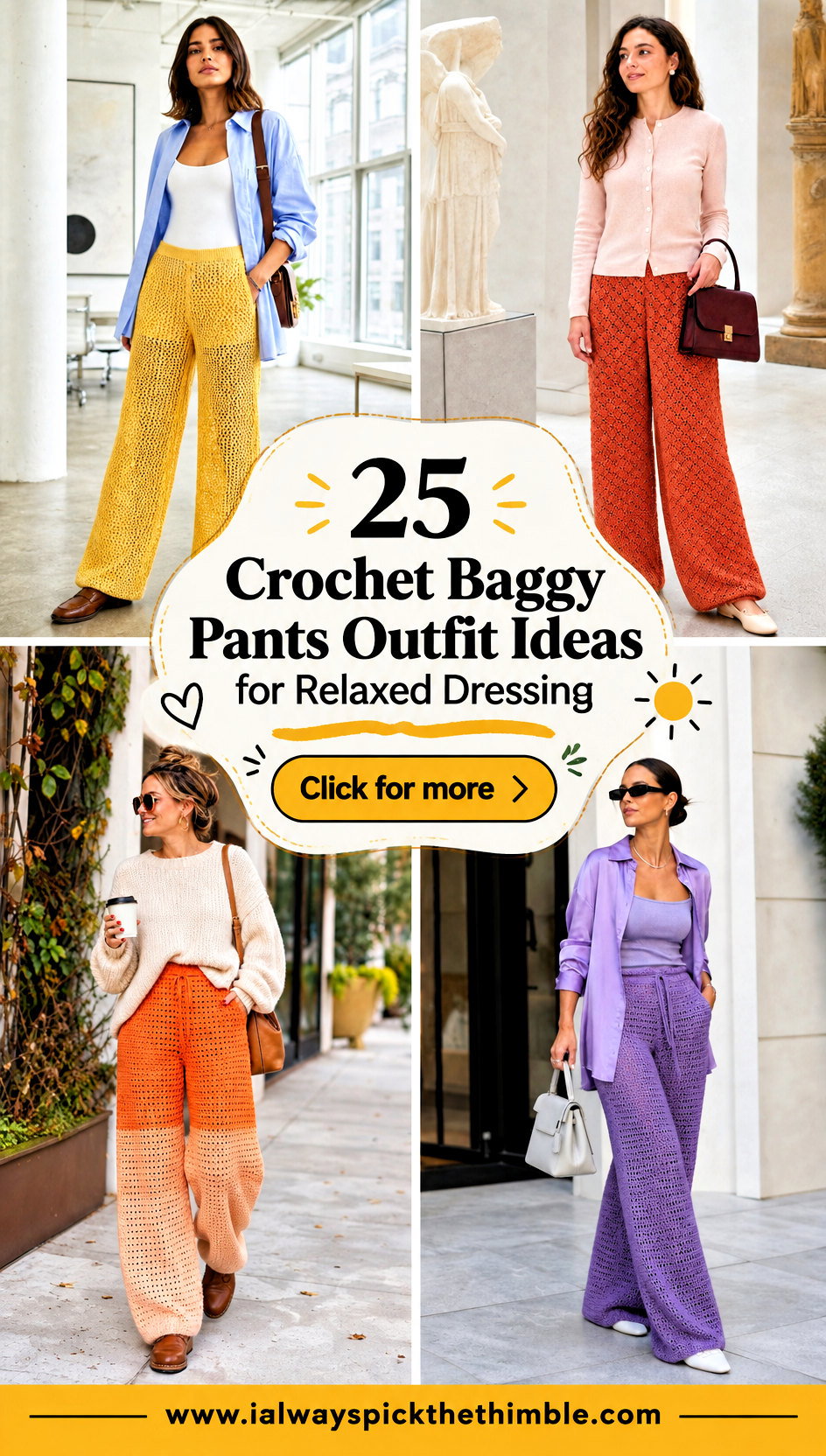 25 Crochet Baggy Pants Outfit Ideas for Relaxed Dressing - 25 Crochet Baggy Pants Outfit Ideas for Relaxed Dressing