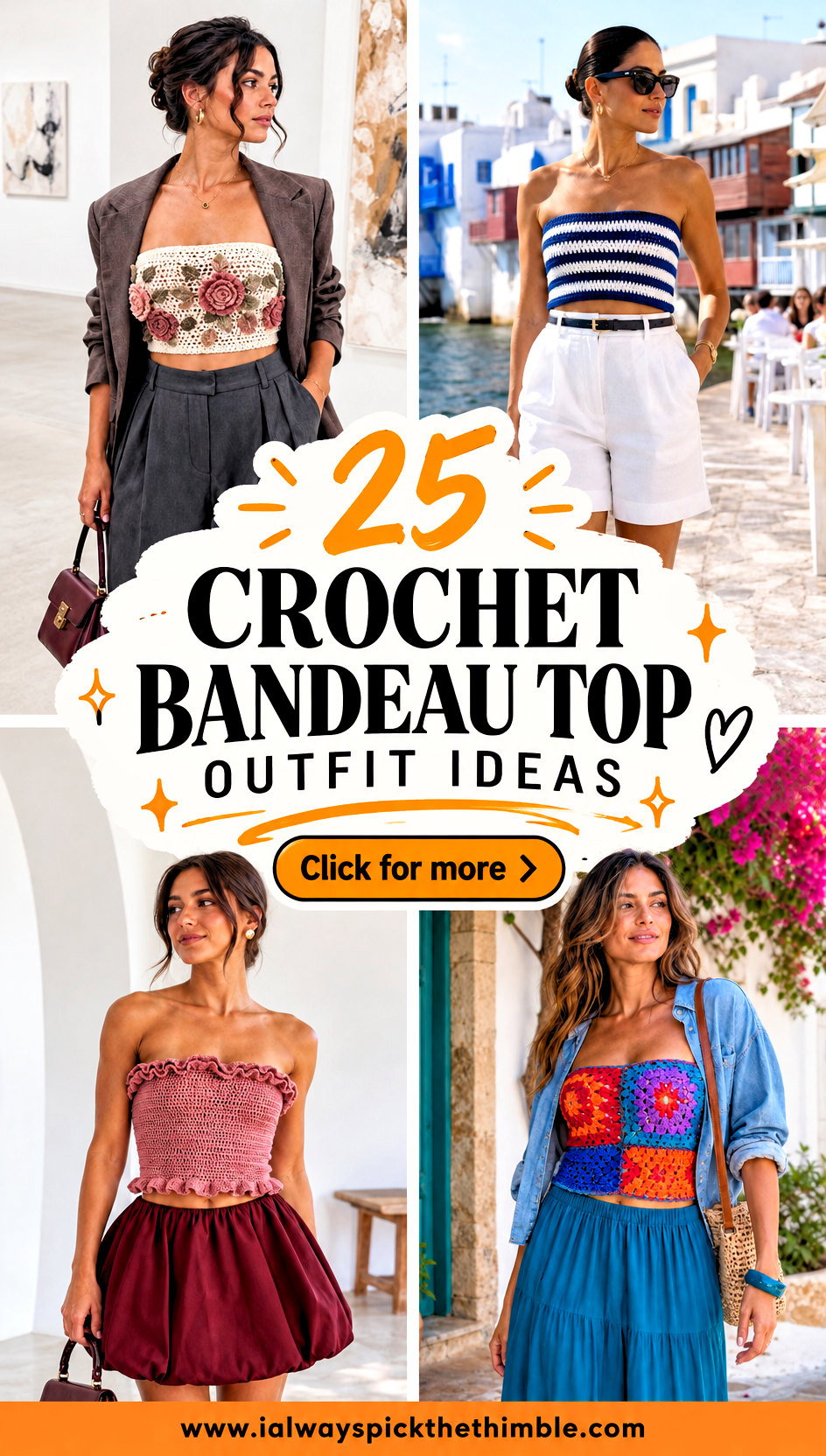 25 Crochet Bandeau Top Outfit Ideas for Warm Weekends - 25 Crochet Bandeau Top Outfit Ideas for Warm Weekends