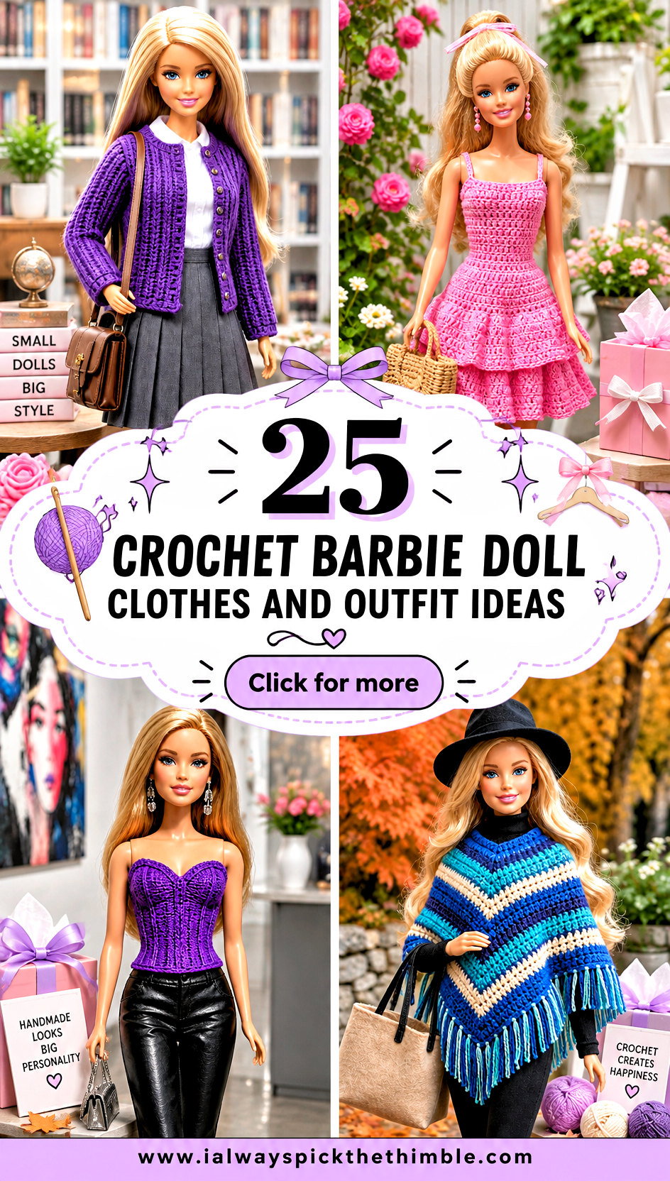 25 Crochet Barbie Doll Clothes and Outfit Ideas for Gifts - 25 Crochet Barbie Doll Clothes and Outfit Ideas for Gifts