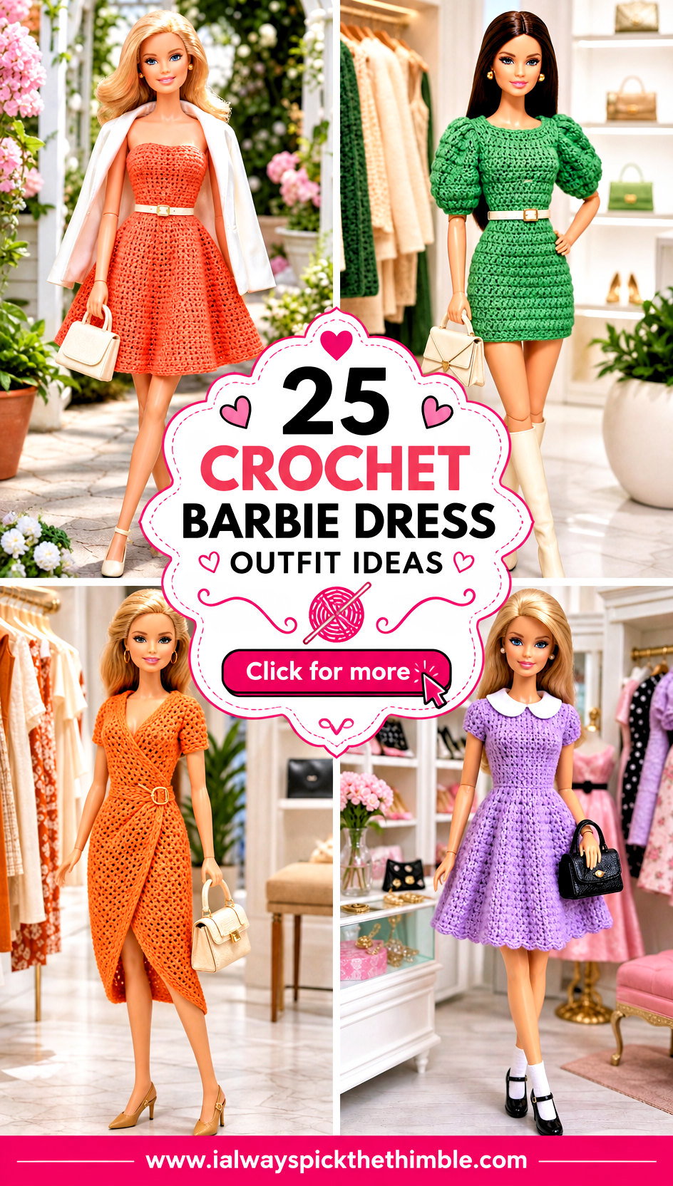 25 Crochet Barbie Dress Outfit Ideas for Mini Wardrobes - 25 Crochet Barbie Dress Outfit Ideas for Mini Wardrobes