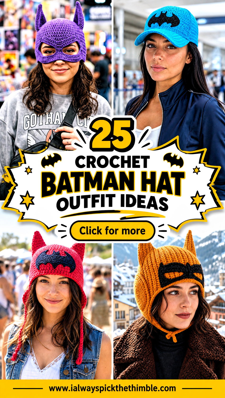 25 Crochet Batman Hat Outfit Ideas for Casual Comic Fans - 25 Crochet Batman Hat Outfit Ideas for Casual Comic Fans
