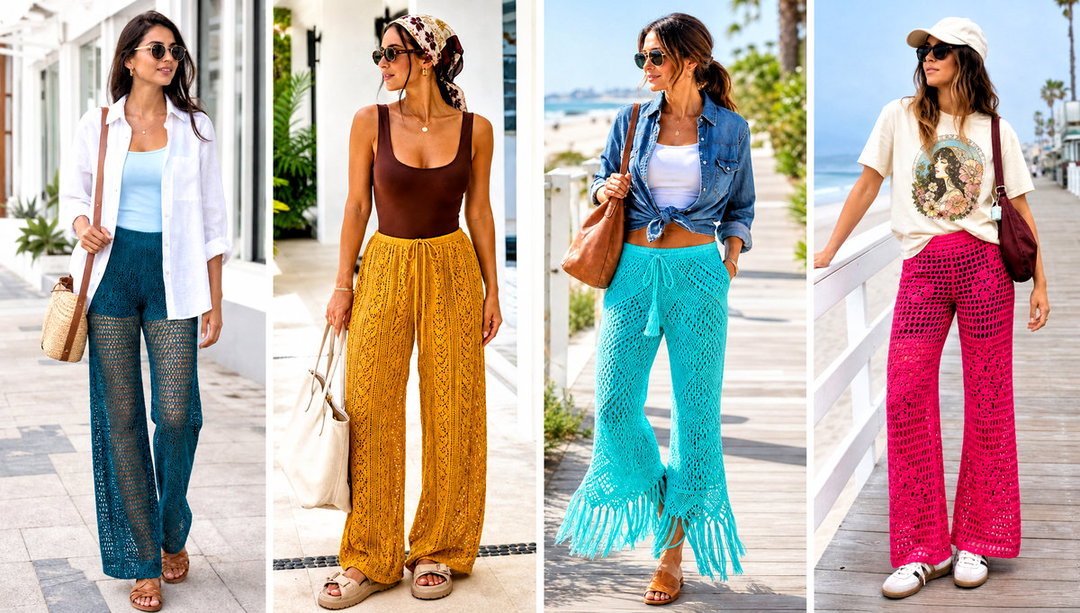 25 Crochet Beach Pants Outfit Ideas for Breezy Getaways