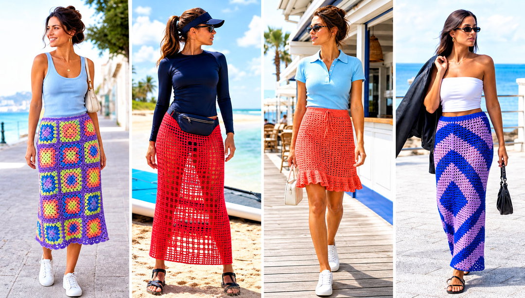 25 Crochet Beach Skirt Outfit Ideas for Sunset Strolls