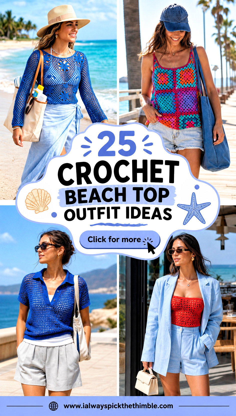 25 Crochet Beach Top Outfit Ideas for Easy Coastal Style - 25 Crochet Beach Top Outfit Ideas for Easy Coastal Style