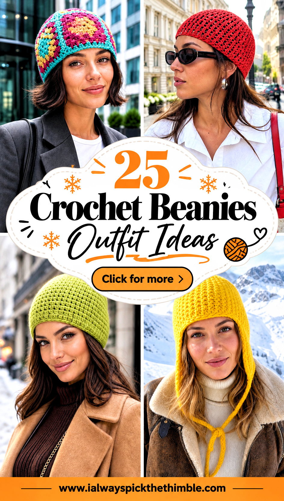 25 Crochet Beanies Outfit Ideas for Easy Winter Layers - 25 Crochet Beanies Outfit Ideas for Easy Winter Layers