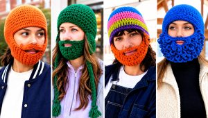 25 Crochet Beard Hat Outfit Ideas for Playful Winter Looks