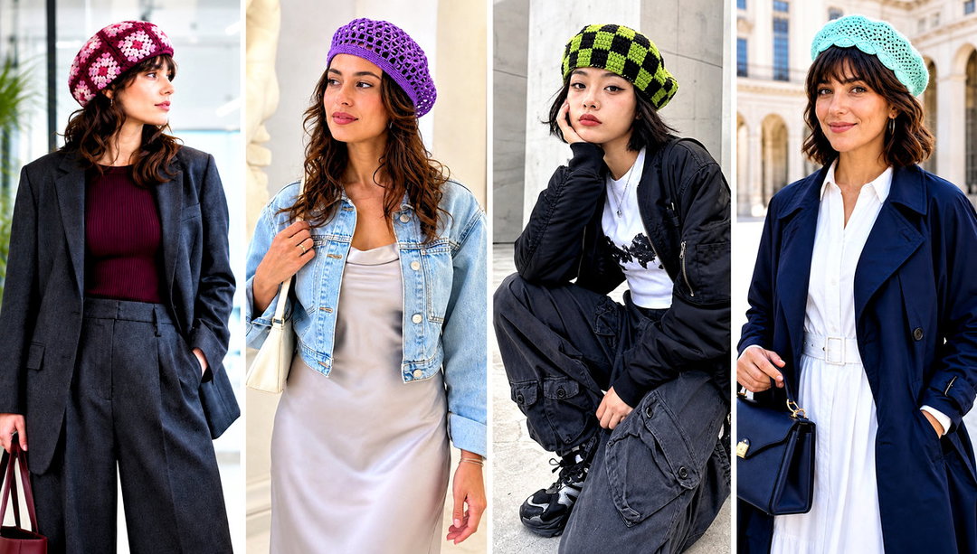 25 Crochet Beret Outfit Ideas for Paris-Inspired Style
