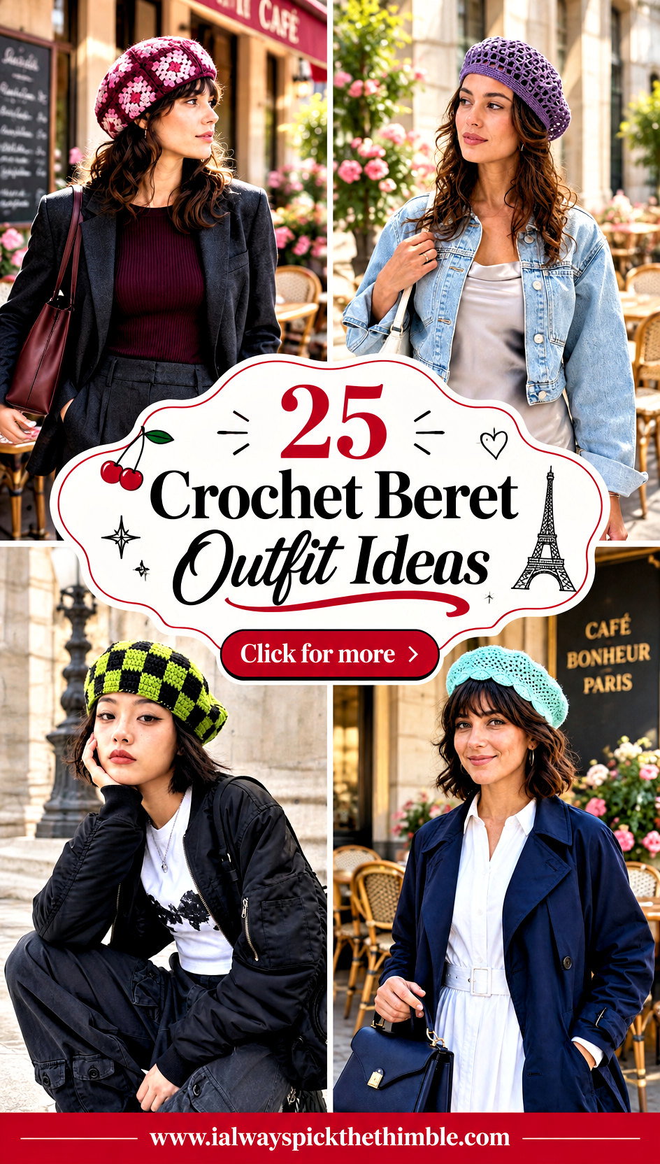 25 Crochet Beret Outfit Ideas for Paris-Inspired Style - 25 Crochet Beret Outfit Ideas for Paris-Inspired Style
