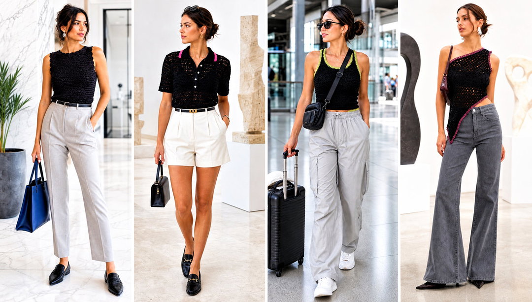 25 Crochet Black Top Outfit Ideas for Day-to-Night Wear