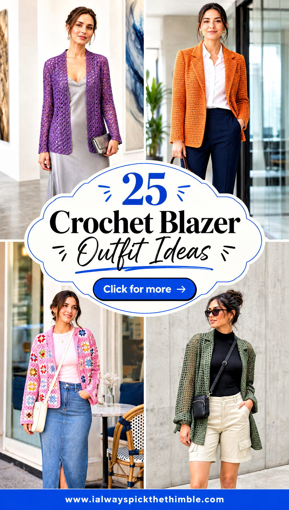 25 Crochet Blazer Outfit Ideas for Smart Casual Dressing - 25 Crochet Blazer Outfit Ideas for Smart Casual Dressing