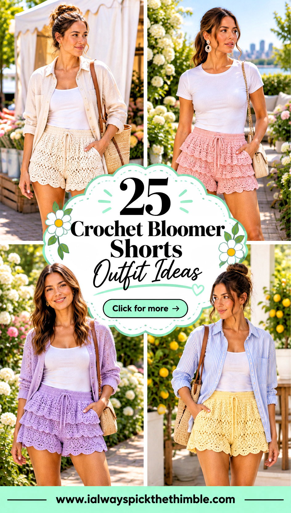 25 Crochet Bloomer Shorts Outfit Ideas for Soft Summer Style - 25 Crochet Bloomer Shorts Outfit Ideas for Soft Summer Style