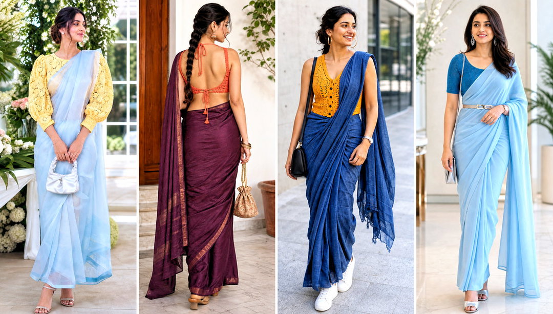 25 Crochet Blouse for Saree Outfit Ideas for Festive Days