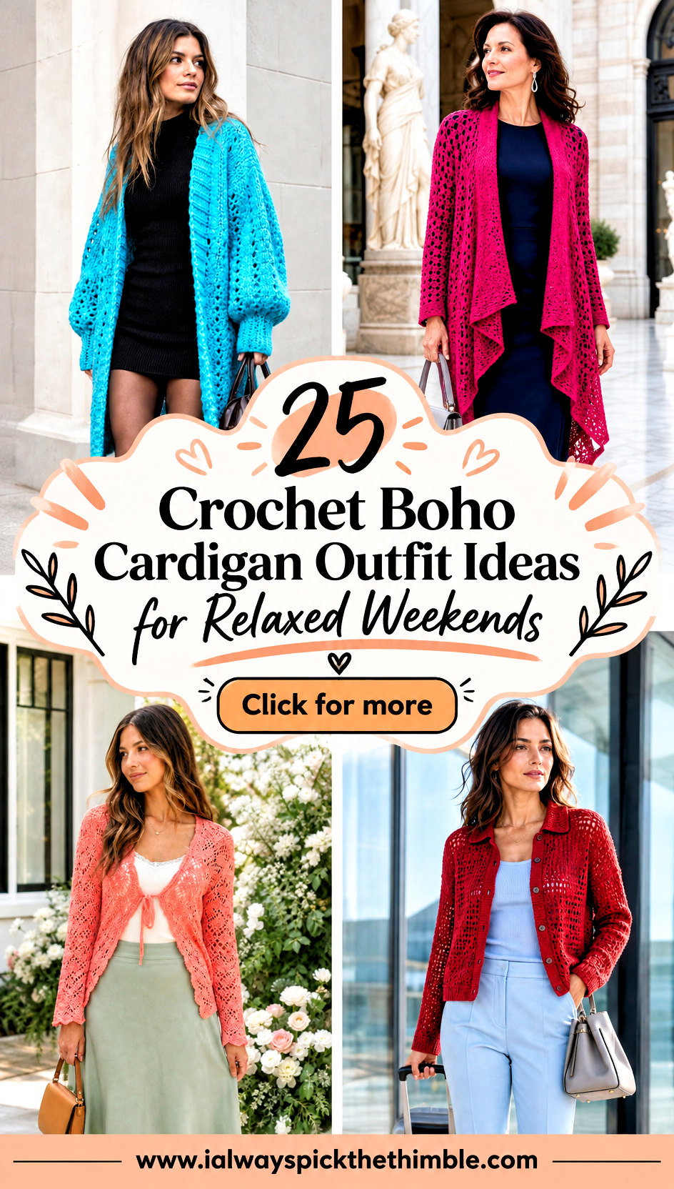 25 Crochet Boho Cardigan Outfit Ideas for Relaxed Weekends - 25 Crochet Boho Cardigan Outfit Ideas for Relaxed Weekends