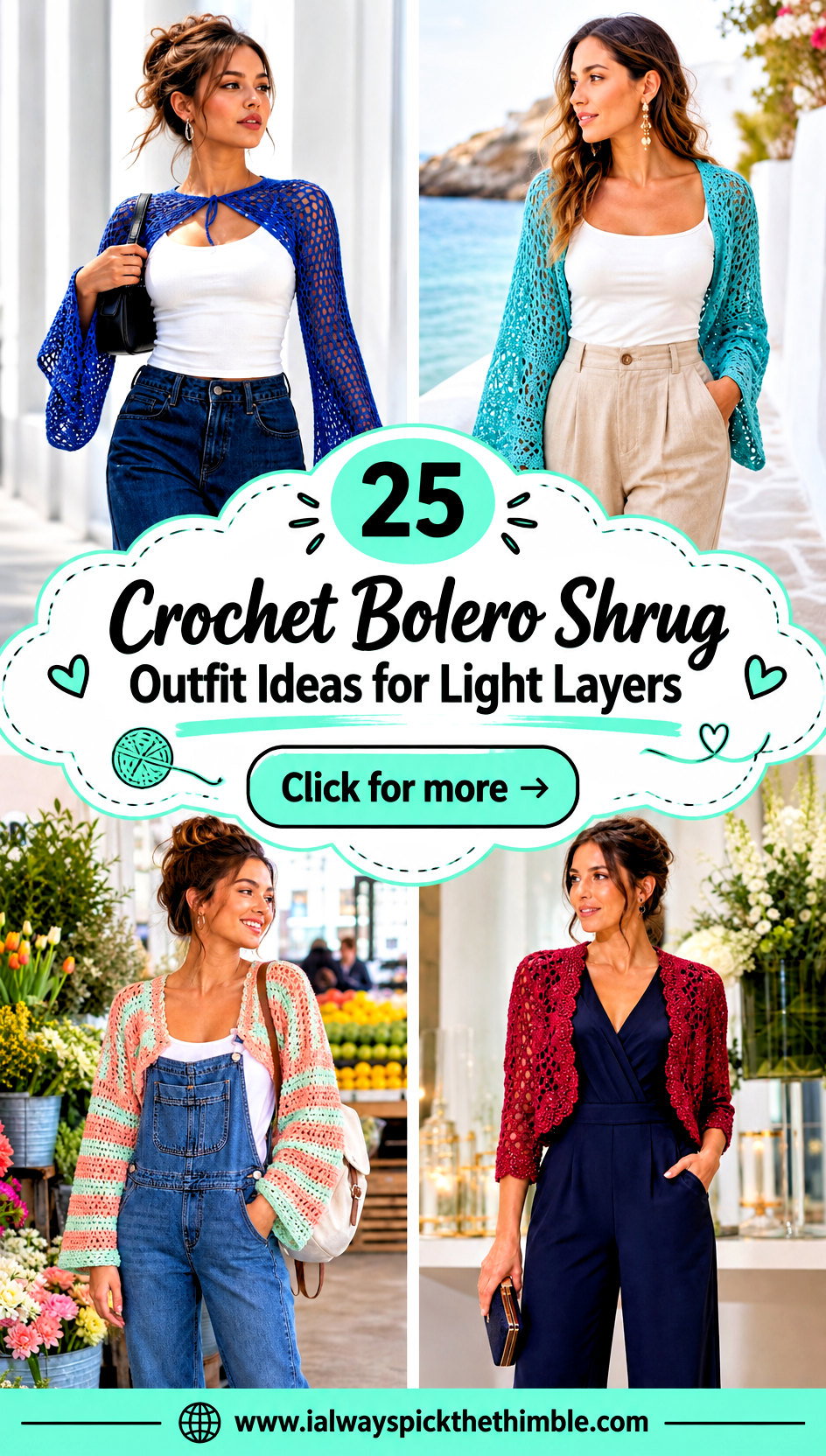 25 Crochet Bolero Shrug Outfit Ideas for Light Layers - 25 Crochet Bolero Shrug Outfit Ideas for Light Layers