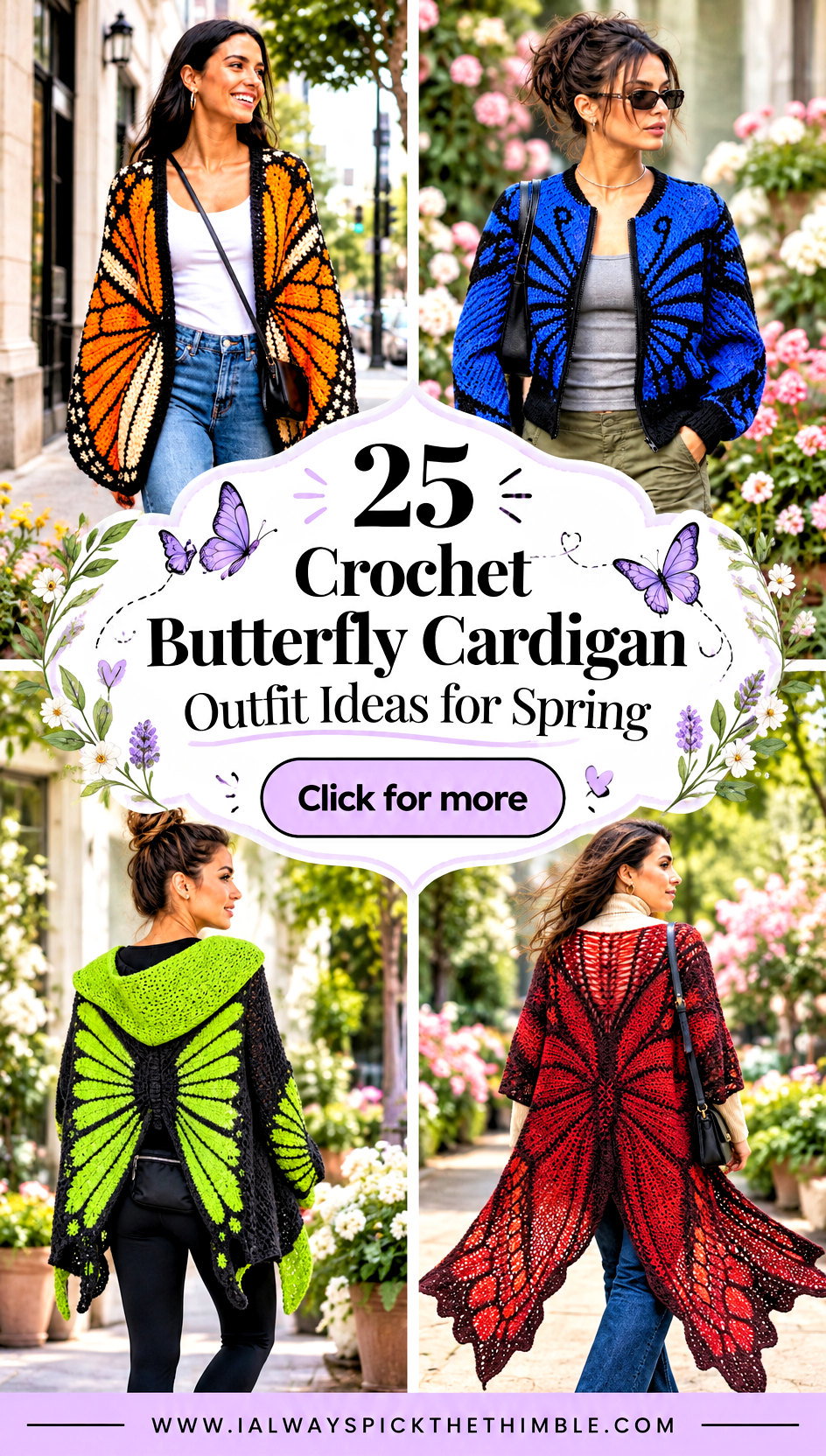 25 Crochet Butterfly Cardigan Outfit Ideas for Spring - 25 Crochet Butterfly Cardigan Outfit Ideas for Spring
