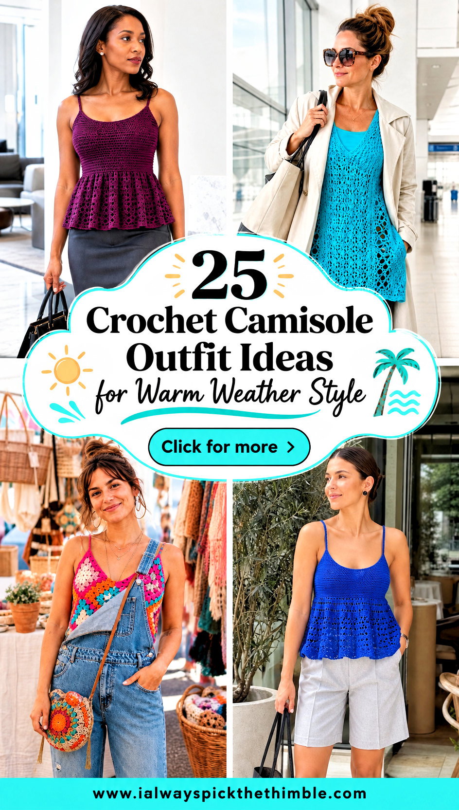 25 Crochet Camisole Outfit Ideas for Warm Weather Style - 25 Crochet Camisole Outfit Ideas for Warm Weather Style