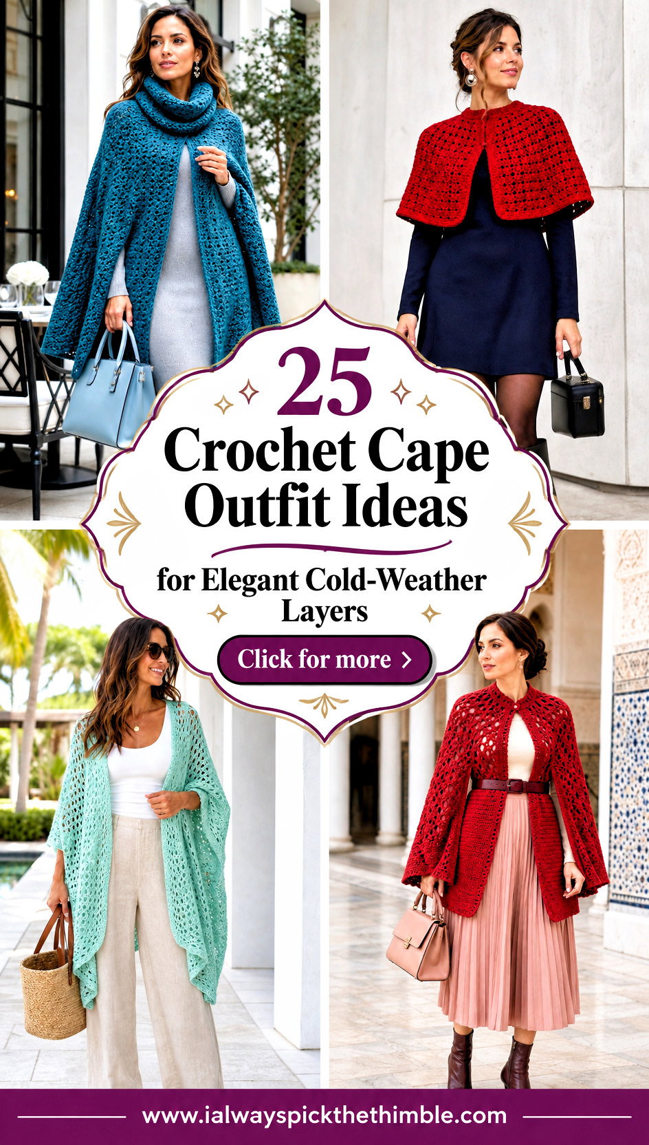 25 Crochet Cape Outfit Ideas for Elegant Cold-Weather Layers - 25 Crochet Cape Outfit Ideas for Elegant Cold-Weather Layers