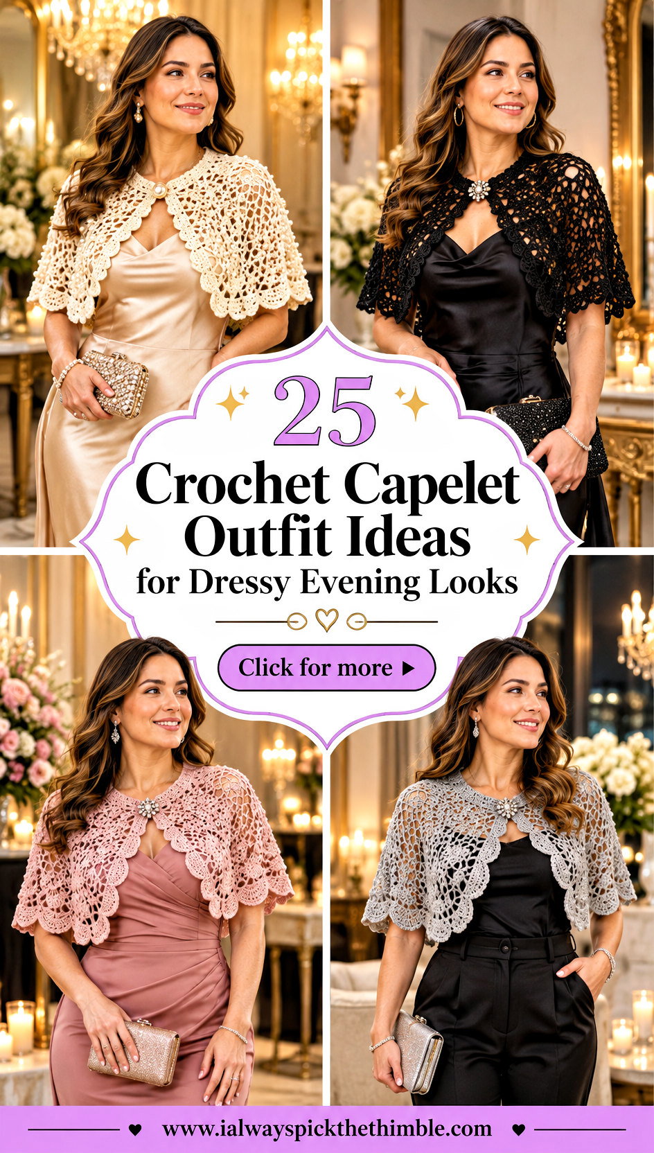 25 Crochet Capelet Outfit Ideas for Dressy Evening Looks - 25 Crochet Capelet Outfit Ideas for Dressy Evening Looks