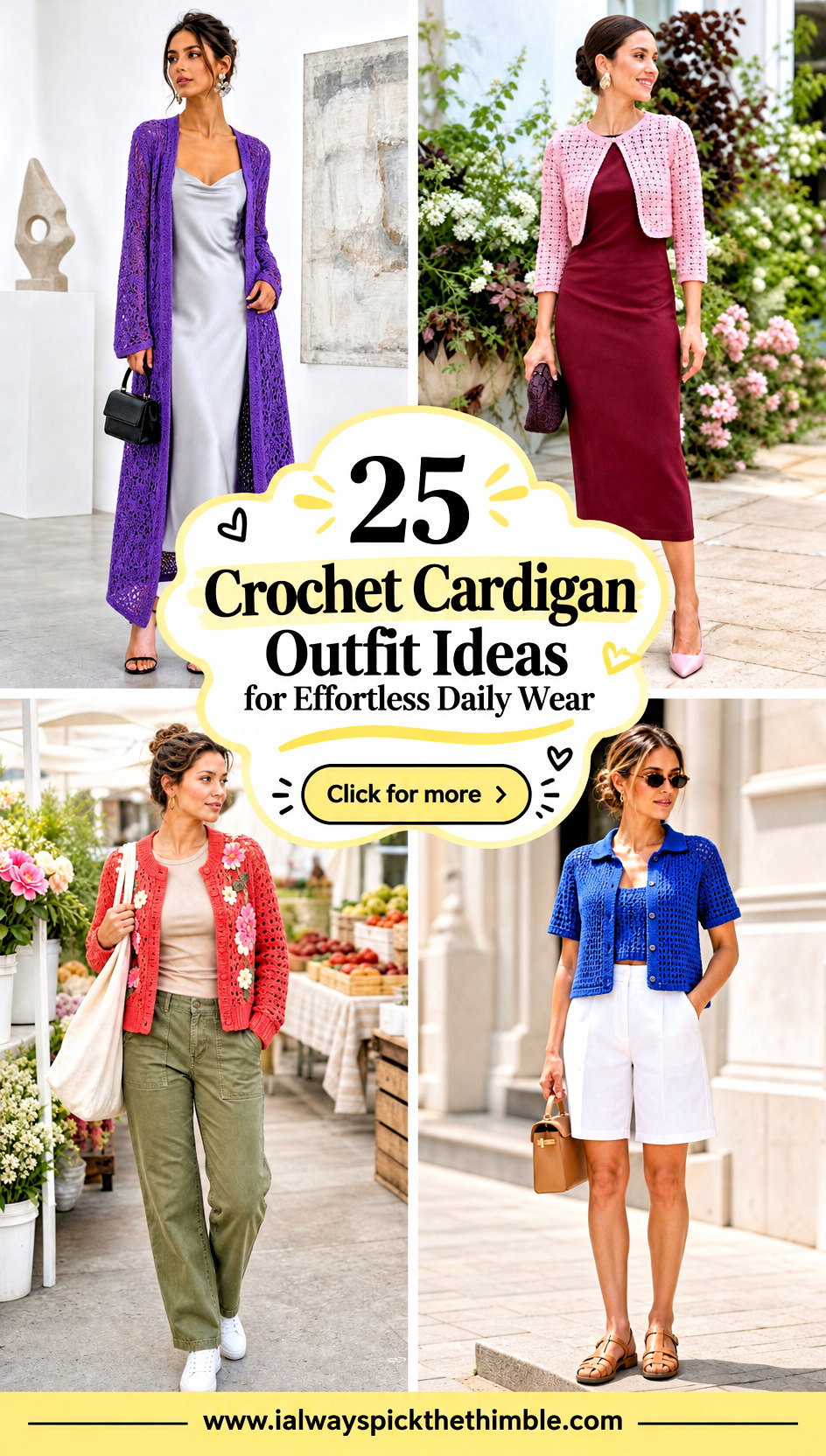 25 Crochet Cardigan Outfit Ideas for Effortless Daily Wear - 25 Crochet Cardigan Outfit Ideas for Effortless Daily Wear