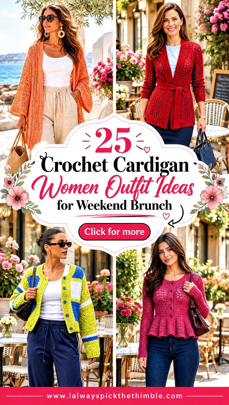 25 Crochet Cardigan Women Outfit Ideas for Weekend Brunch - 25 Crochet Cardigan Women Outfit Ideas for Weekend Brunch