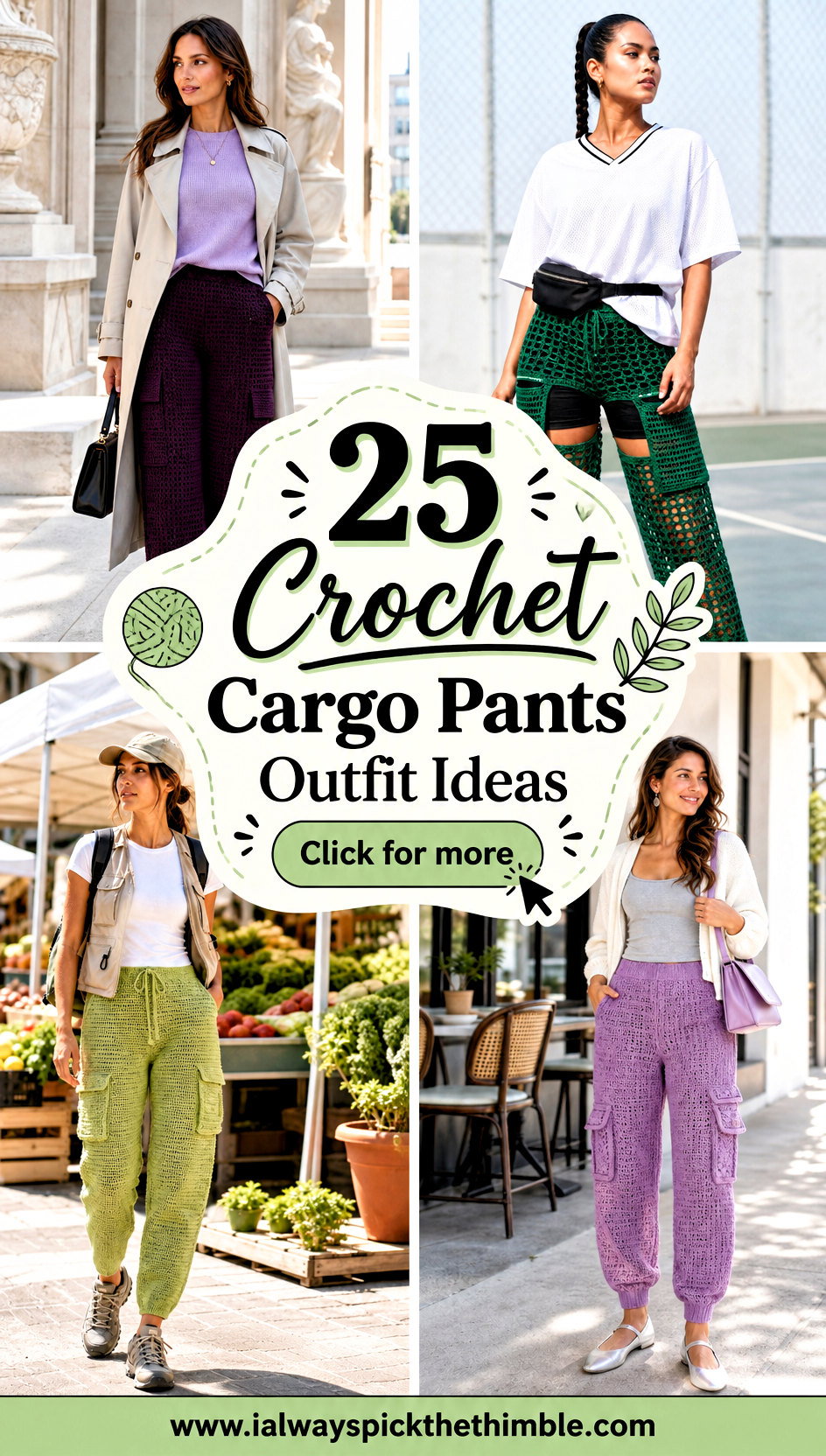 25 Crochet Cargo Pants Outfit Ideas for Relaxed Weekends - 25 Crochet Cargo Pants Outfit Ideas for Relaxed Weekends