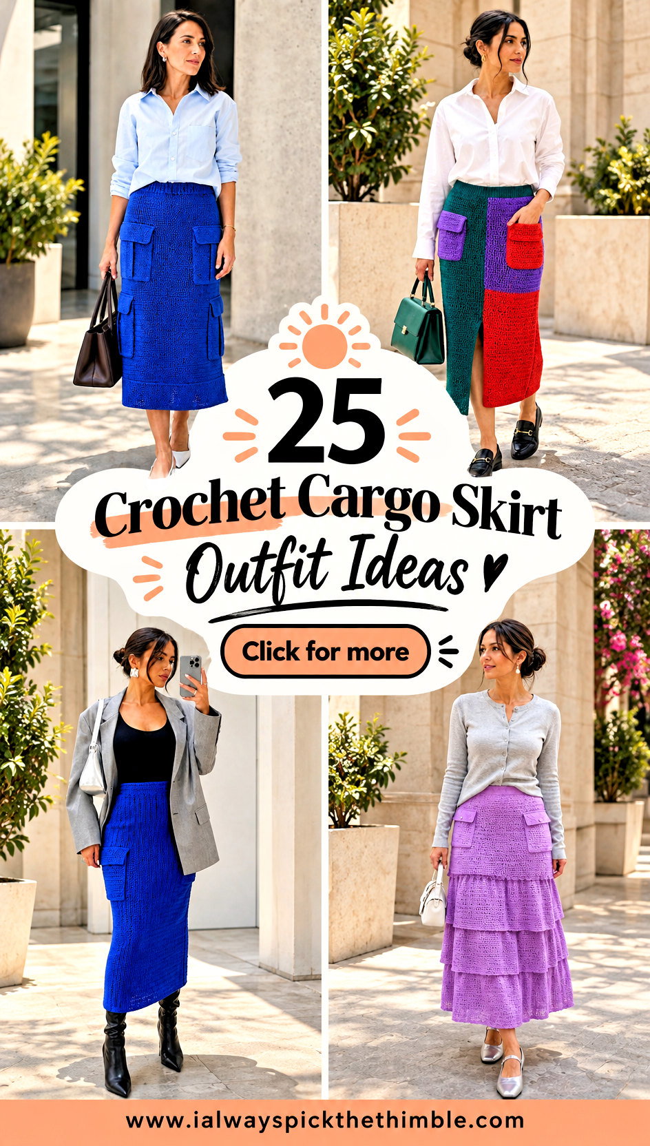 25 Crochet Cargo Skirt Outfit Ideas for Summer Days - 25 Crochet Cargo Skirt Outfit Ideas for Summer Days