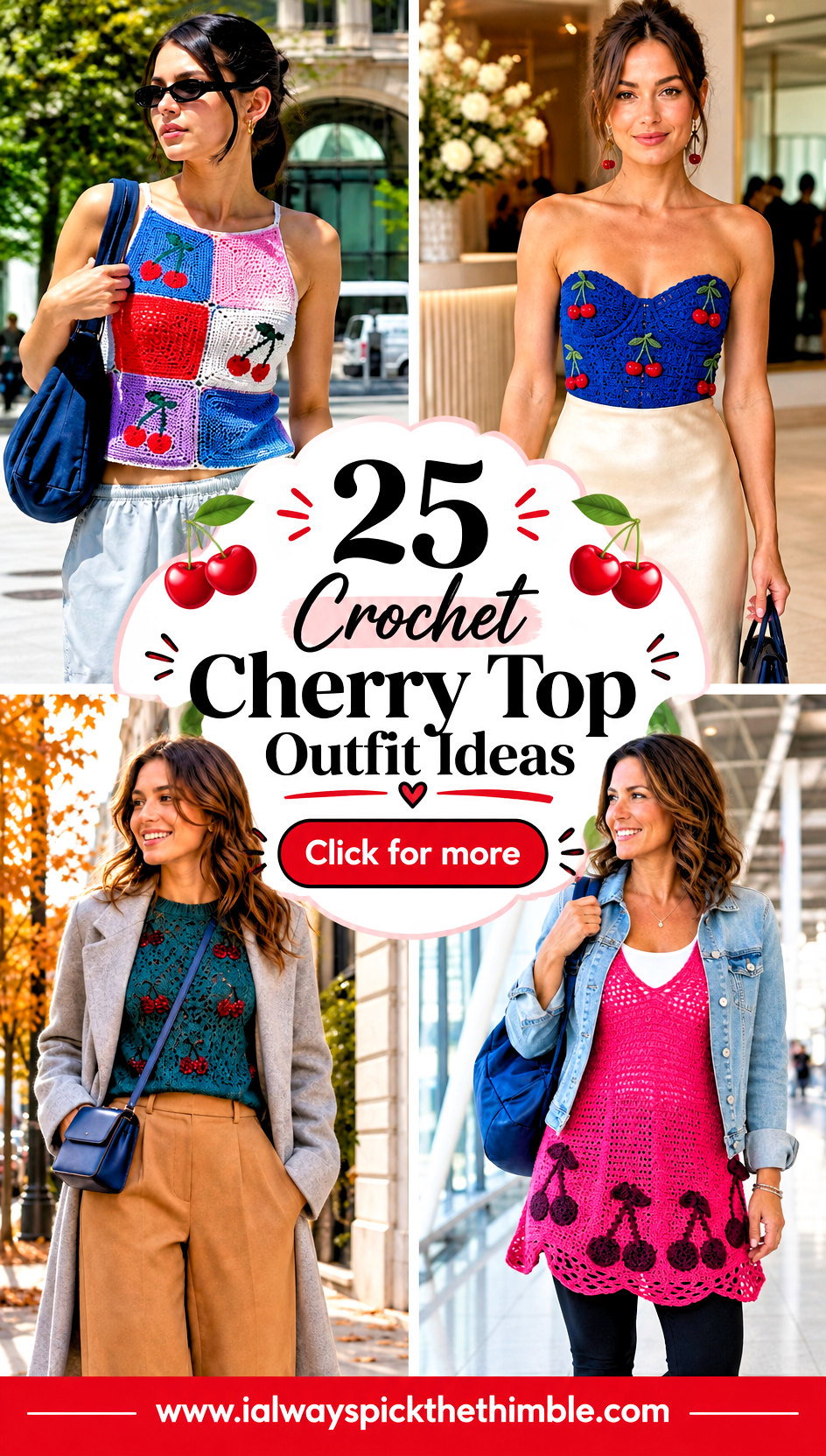 25 Crochet Cherry Top Outfit Ideas for Sweet Summer Style - 25 Crochet Cherry Top Outfit Ideas for Sweet Summer Style