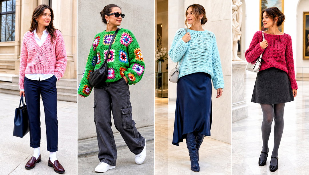 25 Crochet Chunky Sweater Outfit Ideas for Cozy Winter Days