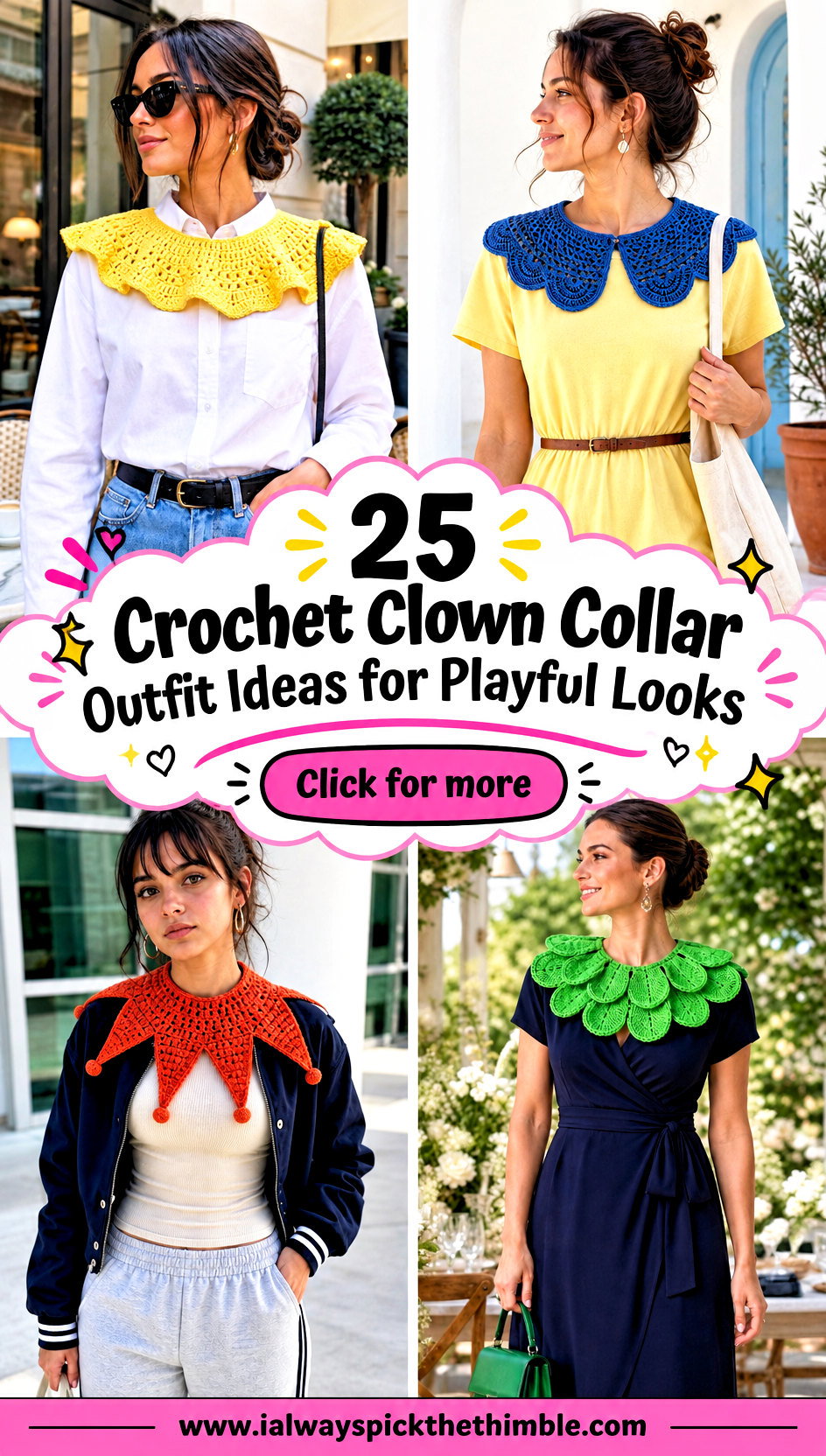 25 Crochet Clown Collar Outfit Ideas for Playful Looks - 25 Crochet Clown Collar Outfit Ideas for Playful Looks
