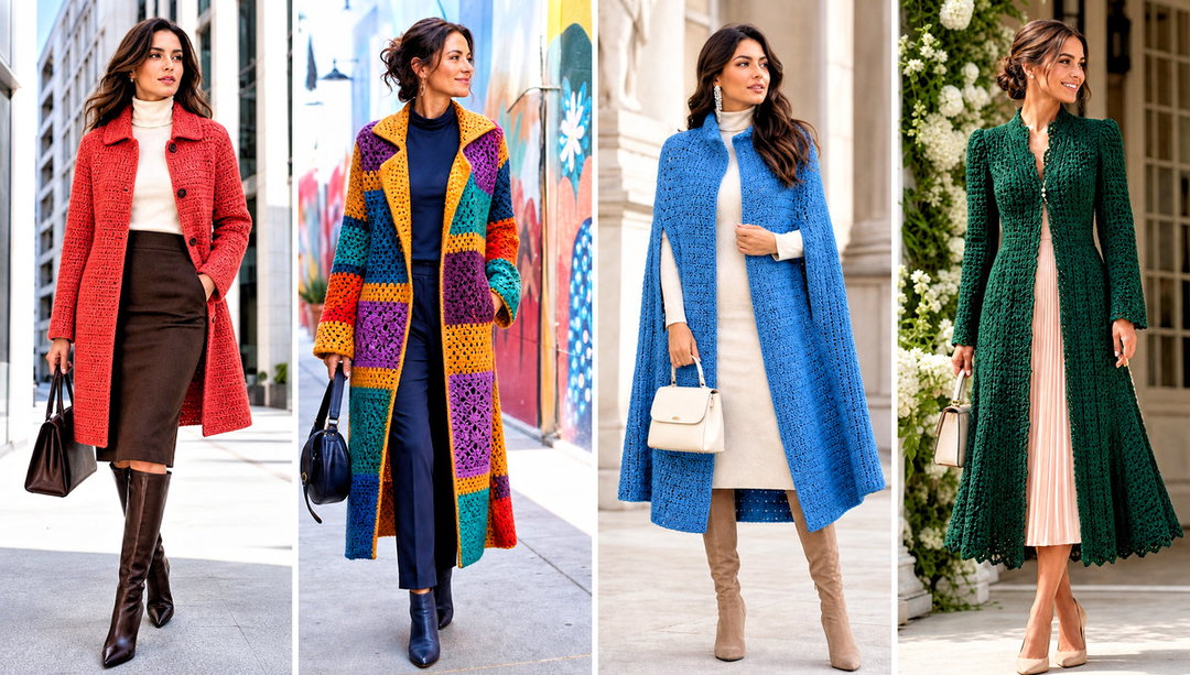 25 Crochet Coats Outfit Ideas for Relaxed Weekend Style