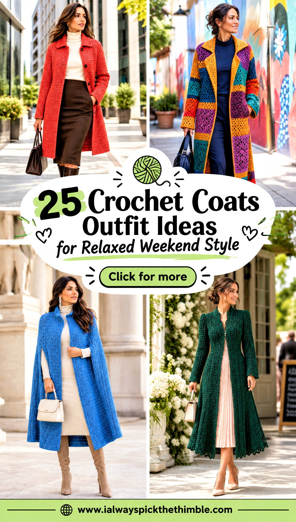 25 Crochet Coats Outfit Ideas for Relaxed Weekend Style - 25 Crochet Coats Outfit Ideas for Relaxed Weekend Style