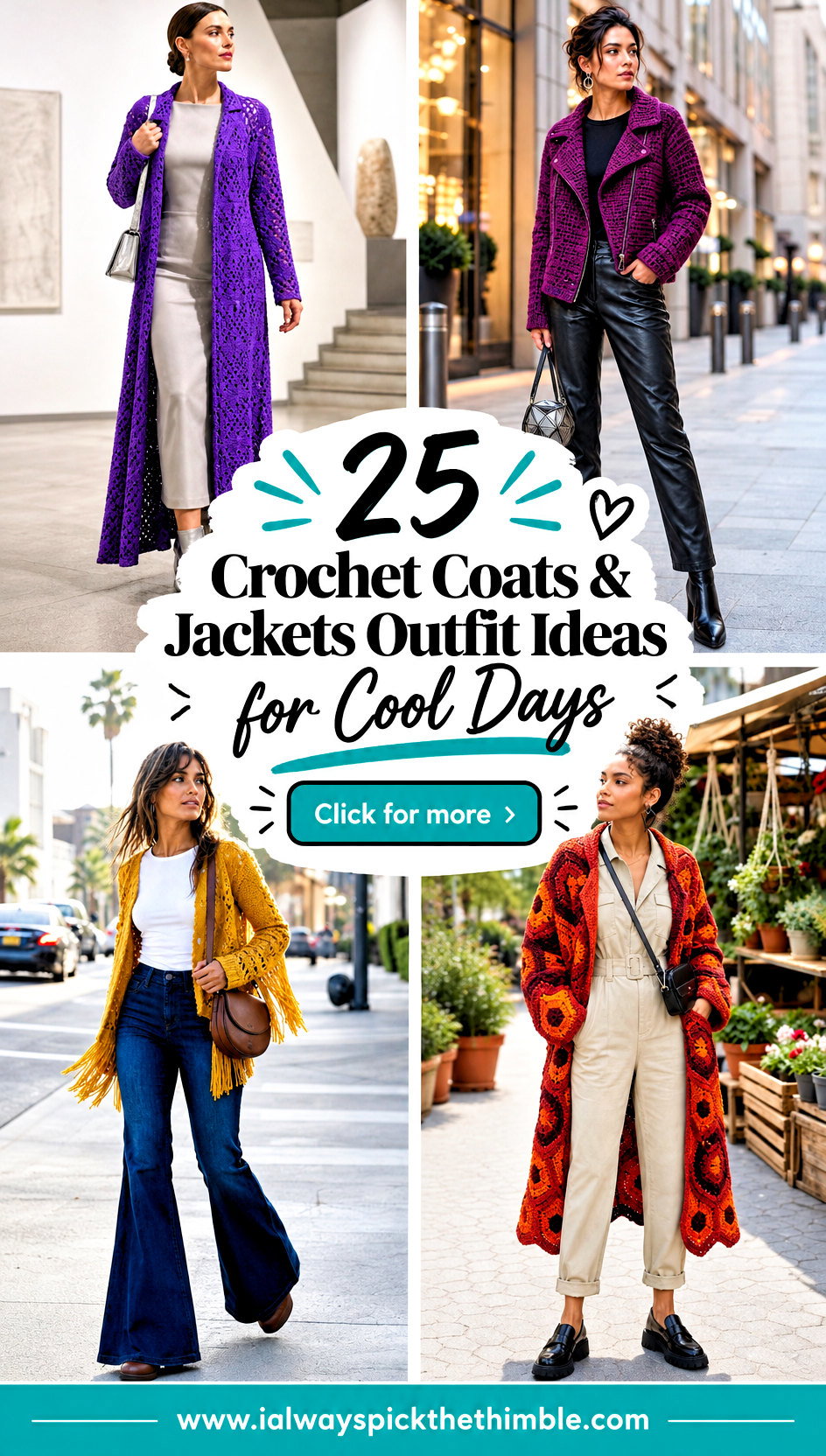 25 Crochet Coats and Jackets Outfit Ideas for Cool Days - 25 Crochet Coats & Jackets Outfit Ideas for Cool Days
