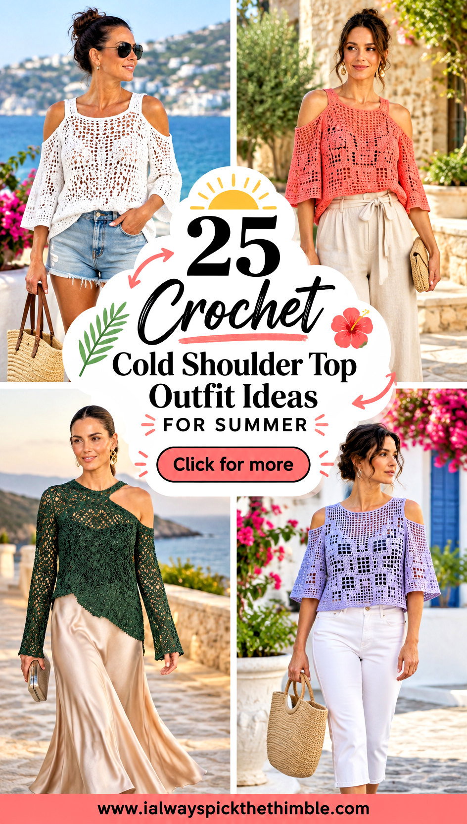 25 Crochet Cold Shoulder Top Outfit Ideas for Summer - 25 Crochet Cold Shoulder Top Outfit Ideas for Summer
