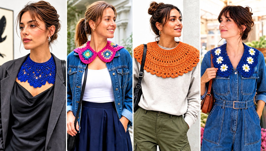 25 Crochet Collar Outfit Ideas for Vintage-Inspired Style