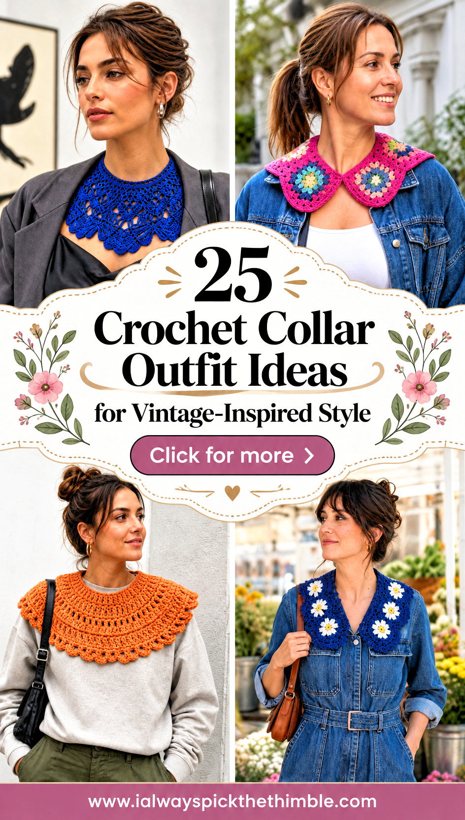 25 Crochet Collar Outfit Ideas for Vintage-Inspired Style - 25 Crochet Collar Outfit Ideas for Vintage-Inspired Style